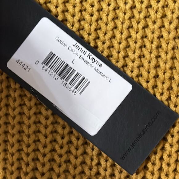 Jenni Kayne cotton cabin sweater in mustard NWT size large - Picture 3 of 6